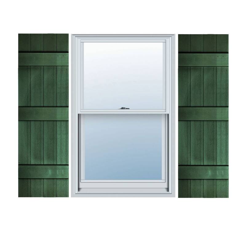 Builders Choice Vinyl Four Board Joined Window Shutters (Pair) Bed