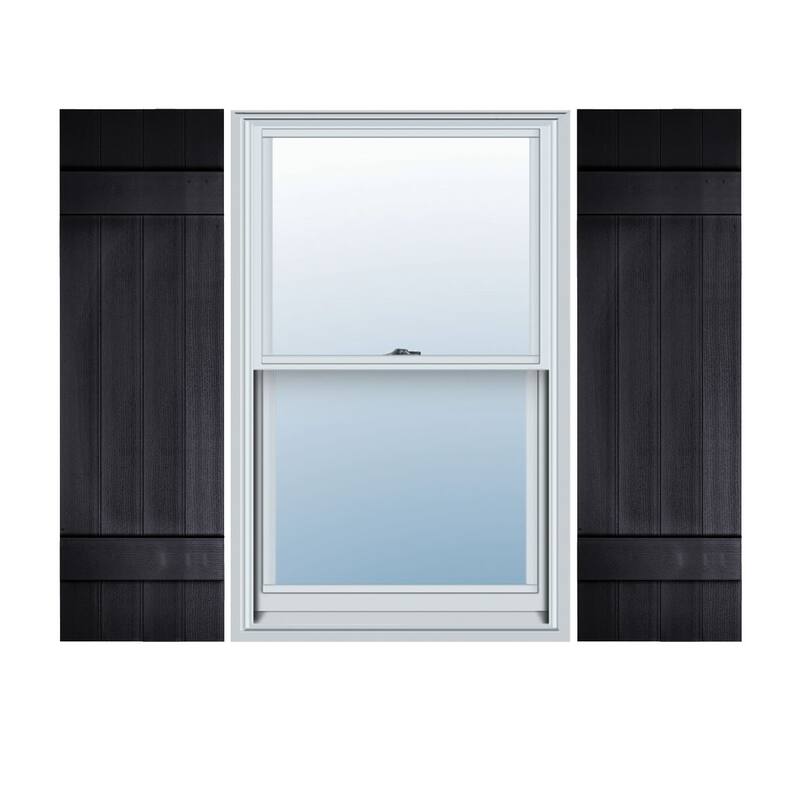 Builders Choice Vinyl Four Board Joined Window Shutters (Pair) Bed