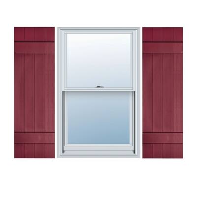 Builders Choice Vinyl Four Board Joined Window Shutters (Pair)