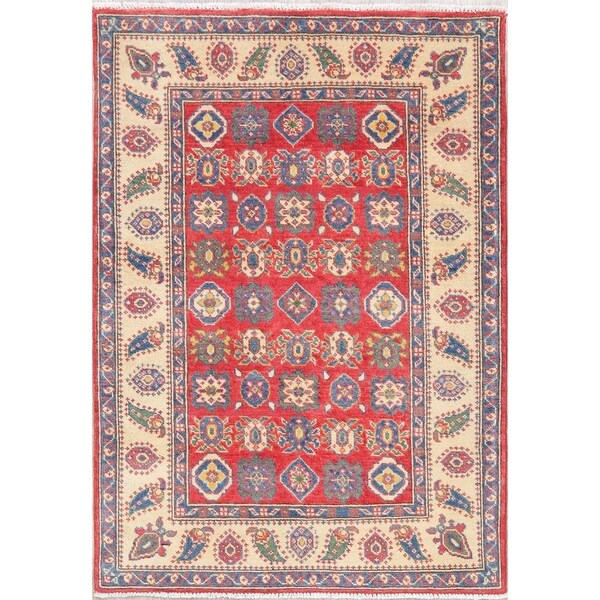 Kazak Oriental Hand Knotted Wool Pakistani Area Rug - 4'9" x 3'4"