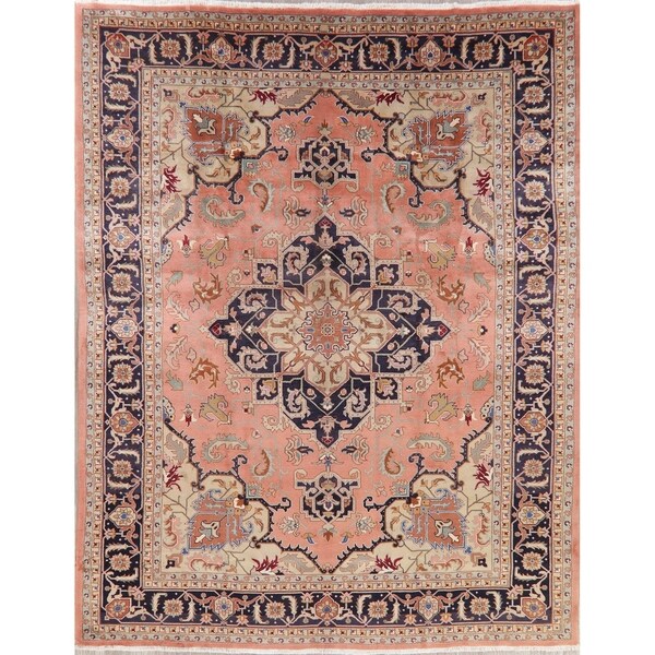 Heriz (serapi) Oriental Hand Knotted Wool Persian Area Rug - 11'11" x 9'0"