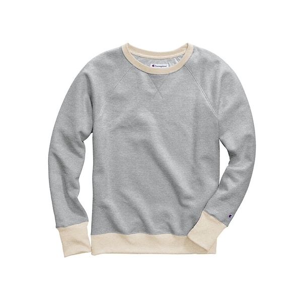 champion women's powerblend boyfriend crew pullover