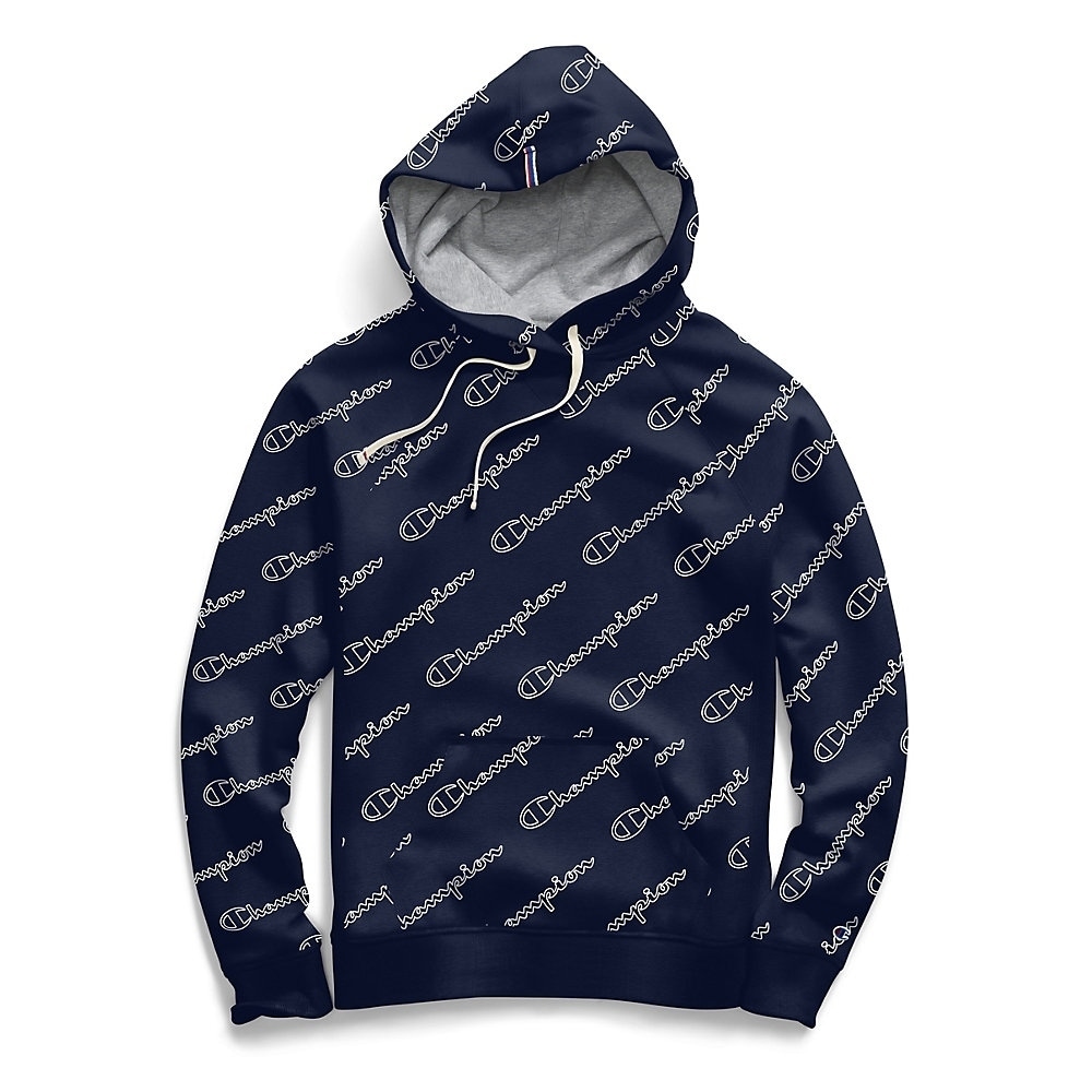 champion heritage print hoodie