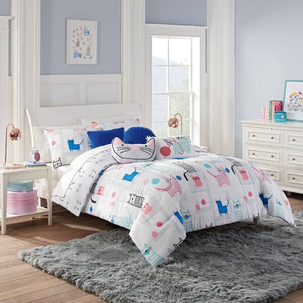 Waverly Spree Kitty City Reversible Comforter Set Overstock 28442006