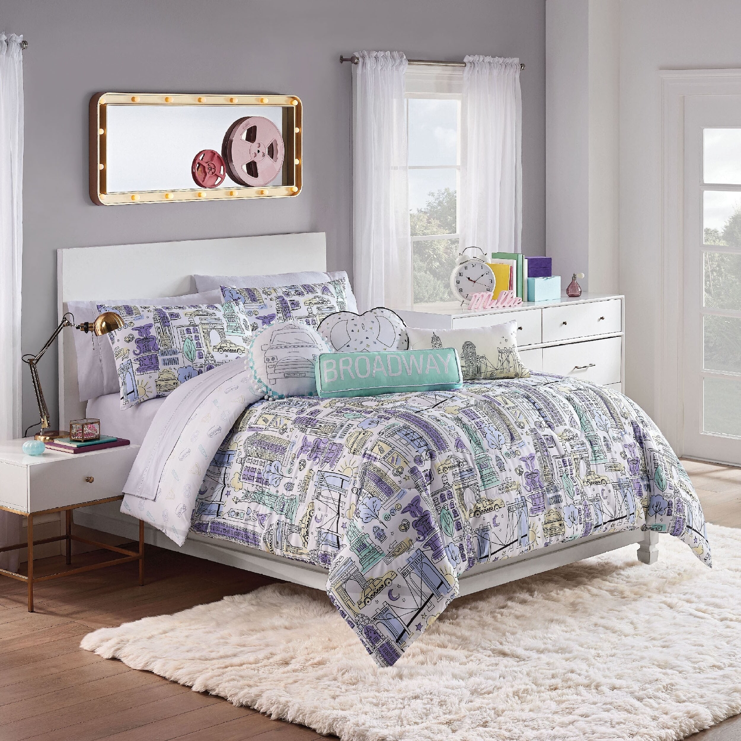 Shop Waverly Spree Cityscape Reversible Comforter Set Free