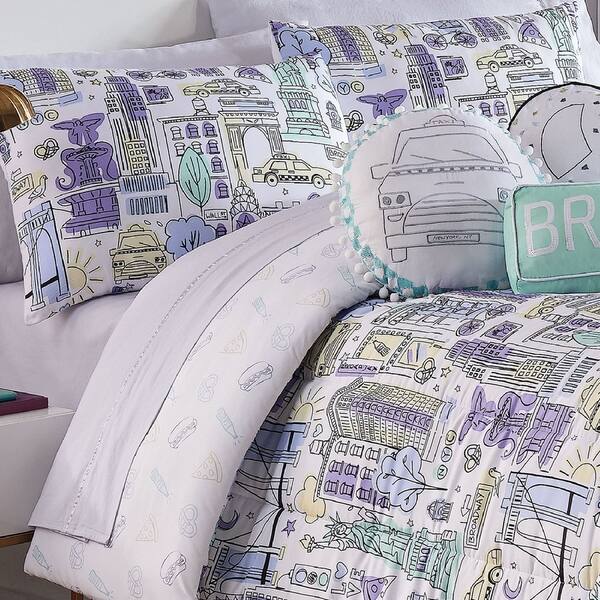 Shop Waverly Spree Cityscape Reversible Comforter Set Free