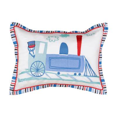 Waverly Kids All Aboard Embroidered Decorative Pillow