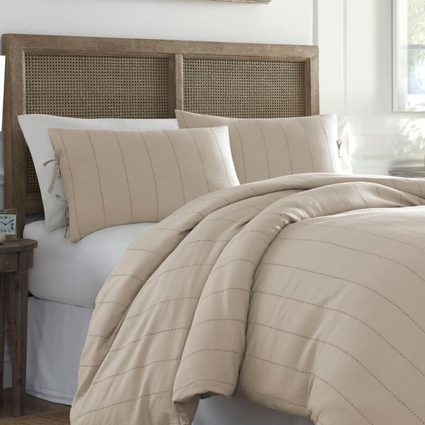 Shop Laura Ashley Landon Beige Duvet Cover Set On Sale