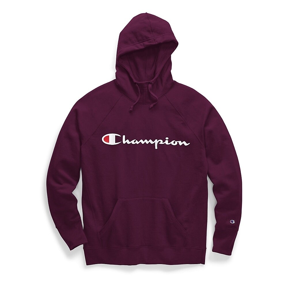 maroon champion hoodie women's