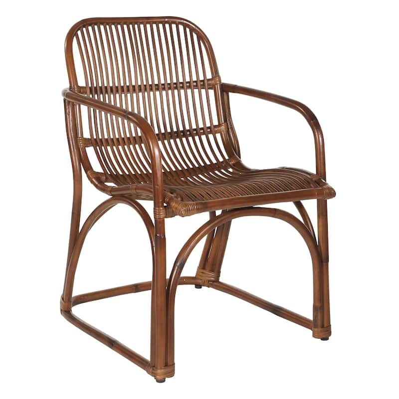 Hastings Chair with Rattan Frame - Brown