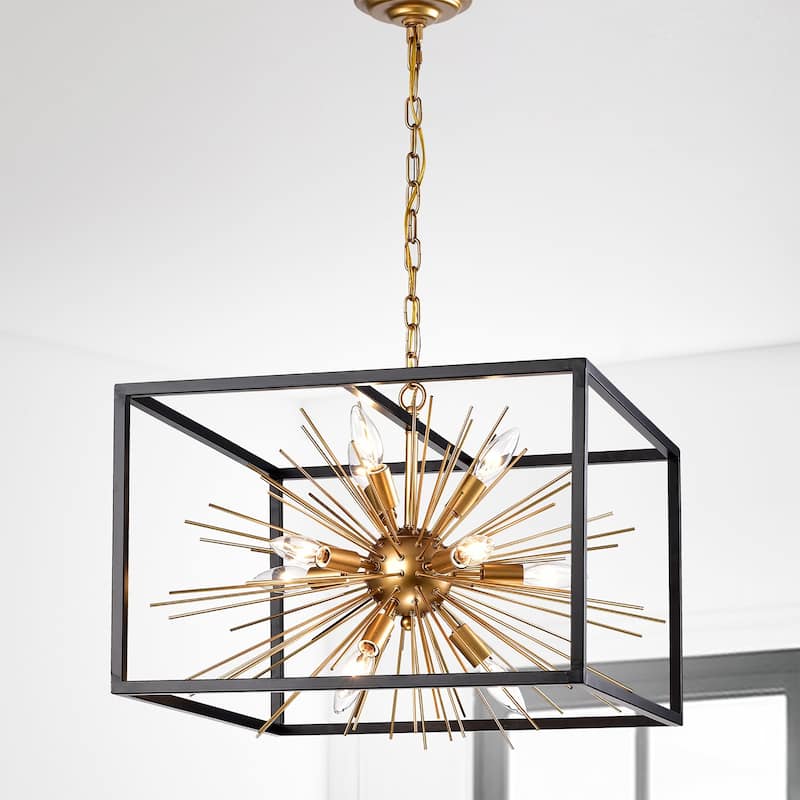 Dharde Matte Black/Bronze 11-light Chandelier