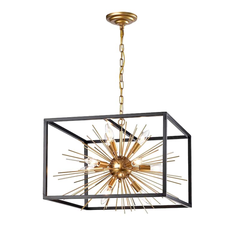 Dharde Matte Black/Bronze 11-light Chandelier
