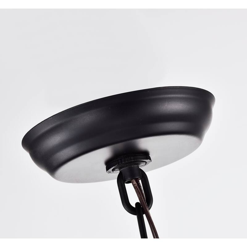 Akua Metal Wood Grain/Matte Black 4-light Chandelier