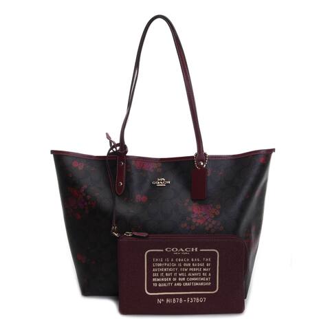 coach floral reversible tote