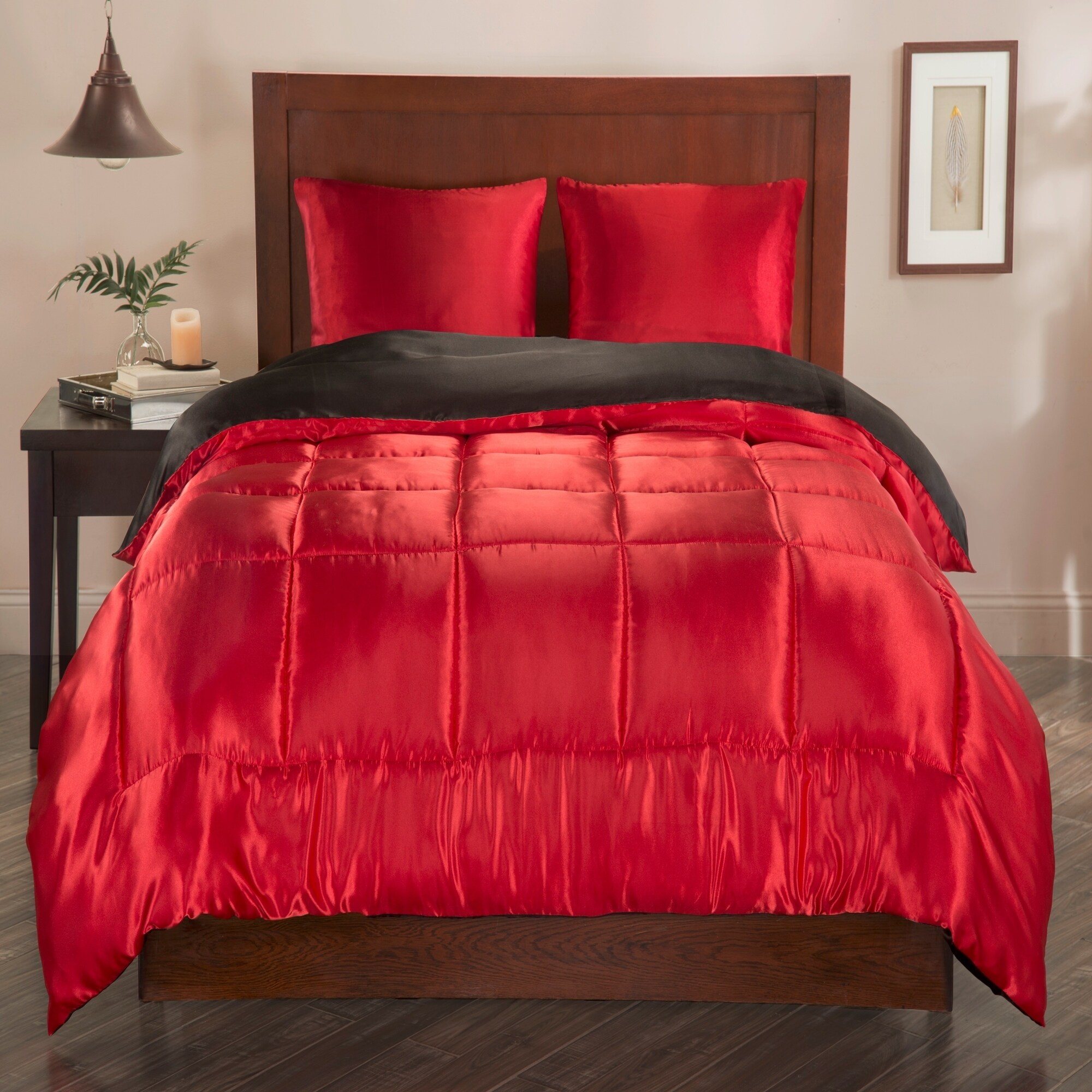 Shop Luxury Satin Reversible Comforter Set On Sale Overstock