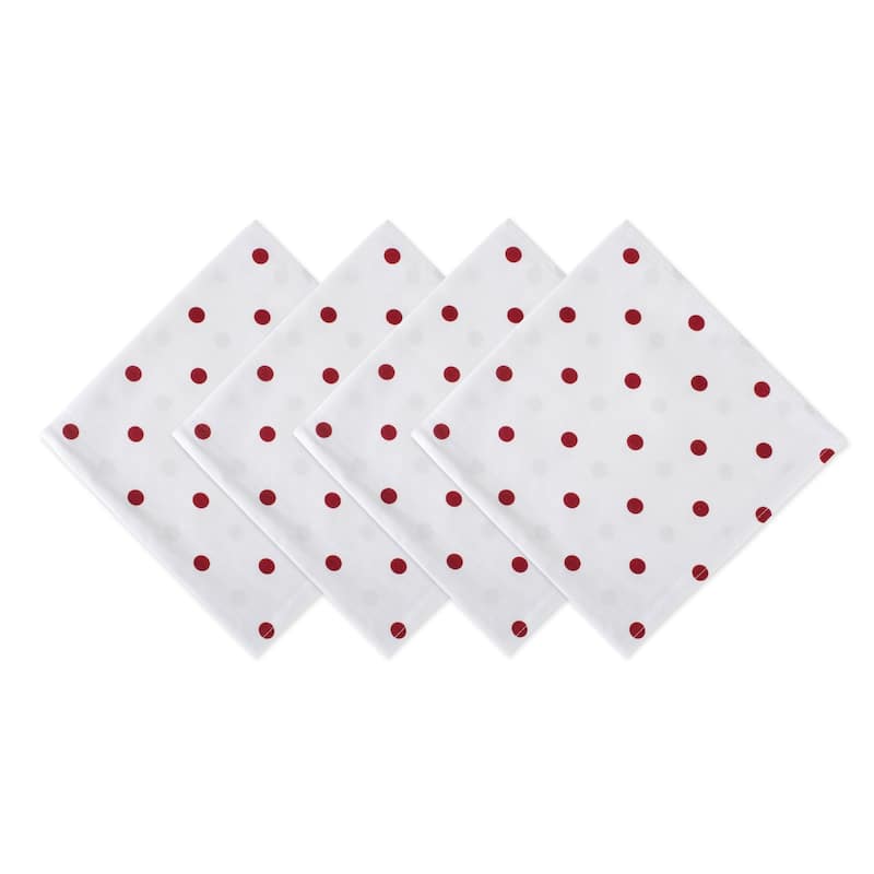 DII Polka Dot Napkin (Set of 4) - White Base Red Dots