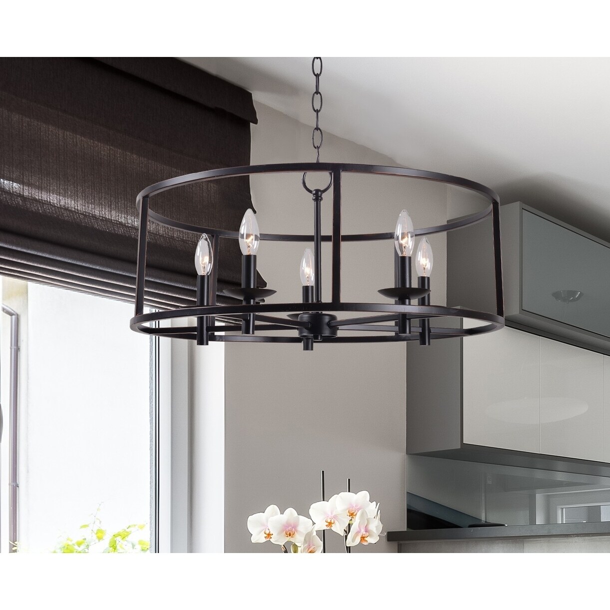 eileen 5 light black chandelier