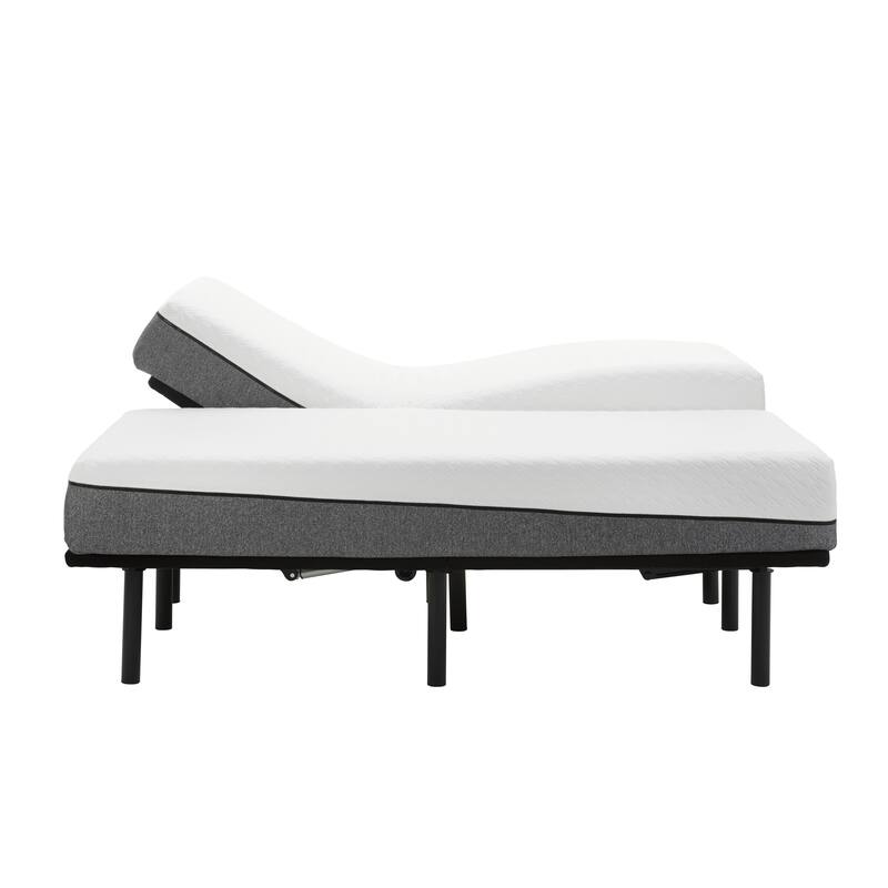 Sleep Zone Huntington 10-inch Memory Foam Mattress and Z100 Adjustable Bed Set