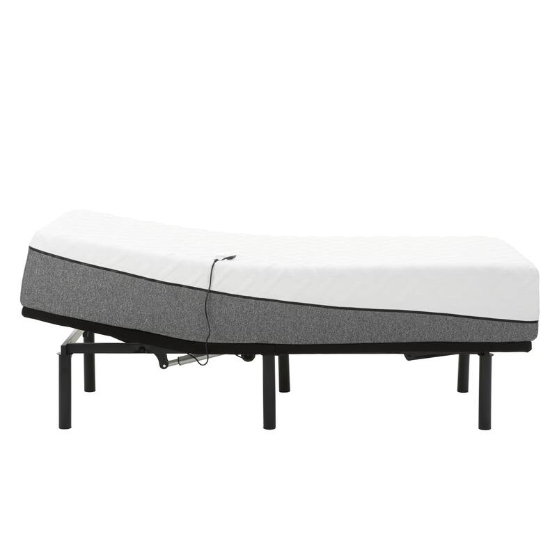 Sleep Zone Pacifica 12-inch Memory Foam Mattress and Z100 Adjustable Bed Set - Twin XL