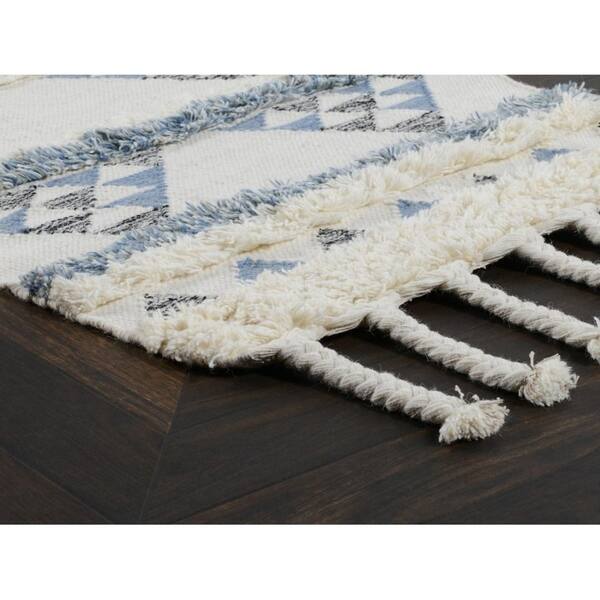 The Curated Nomad Jarobe Handwoven Kilim Shag Wool Area Rug Overstock