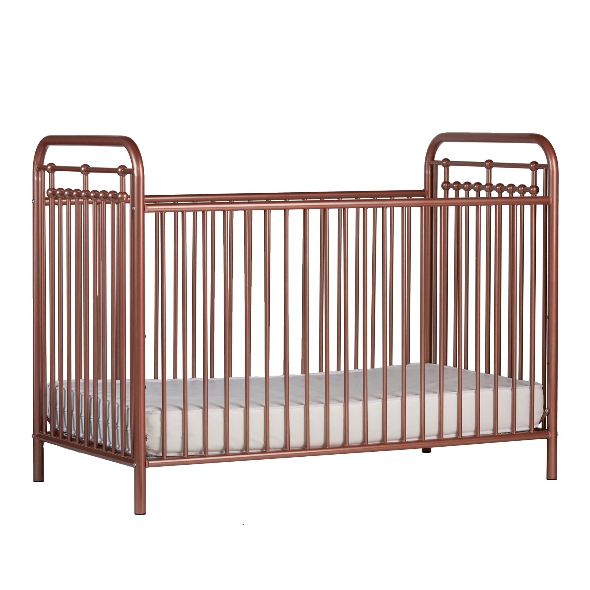 rose gold metal crib