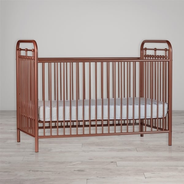 gold metal crib nursery