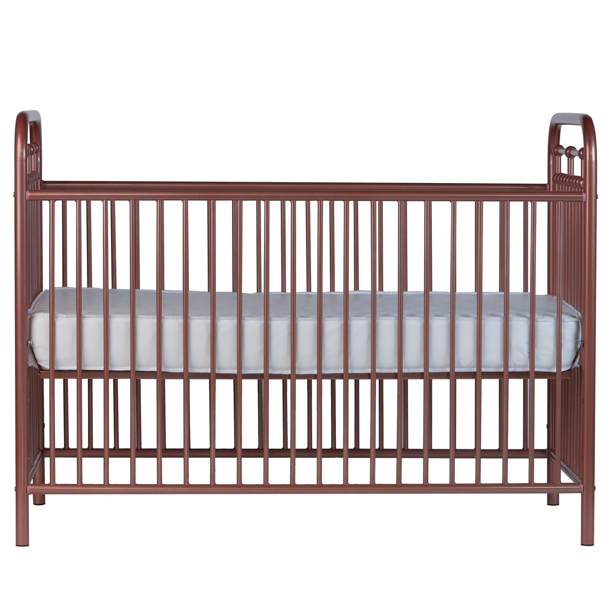 rose gold metal crib