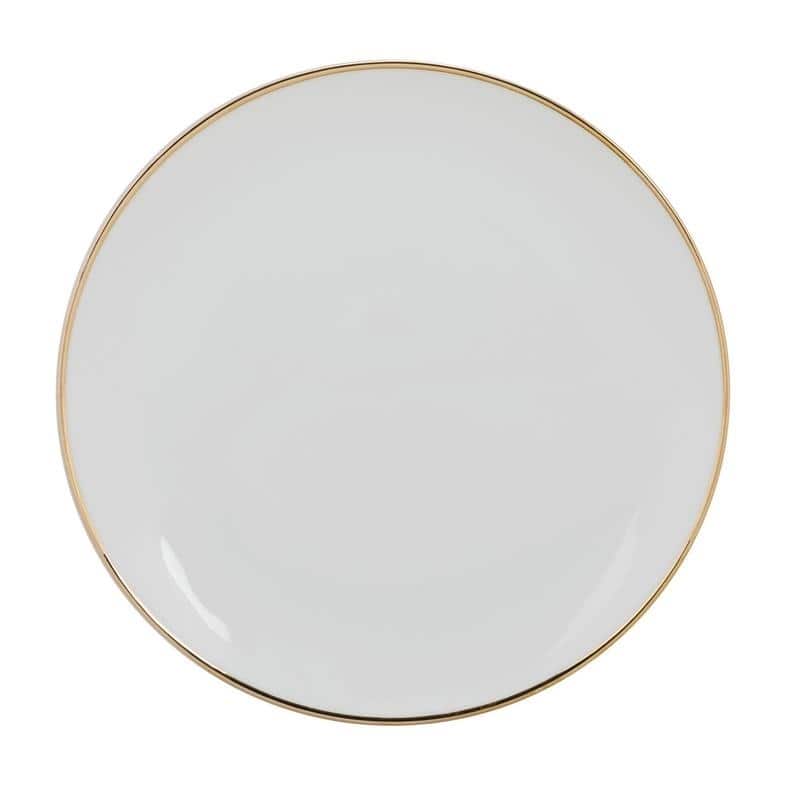 10 Strawberry Street Coupe Gold Line Luncheon Plate, Set of 6