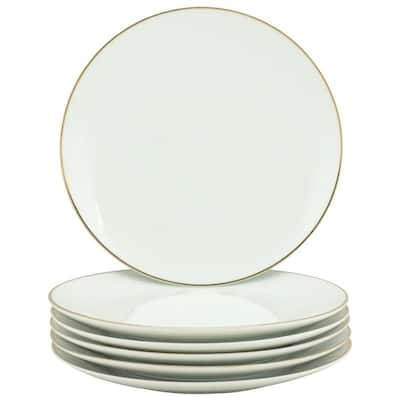 10 Strawberry Street Coupe Gold Line Luncheon Plate, Set of 6