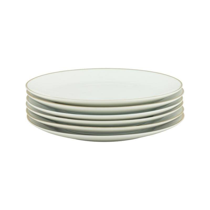 10 Strawberry Street Coupe Gold Line Luncheon Plate, Set of 6