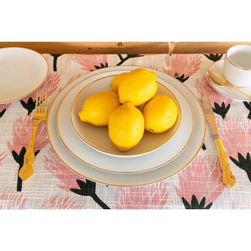10 Strawberry Street Coupe Gold Line Luncheon Plate, Set of 6