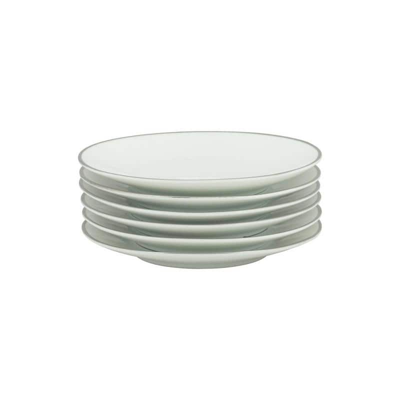10 Strawberry Street Coupe Silver Line Bread & Butter Plate, Set of 6