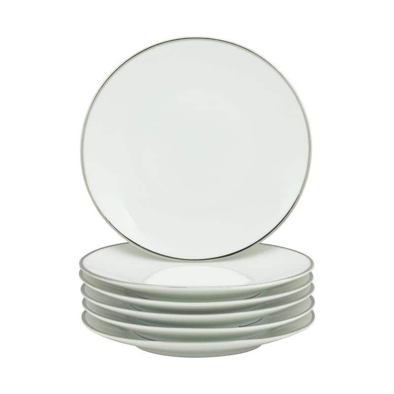 10 Strawberry Street Coupe Silver Line Bread & Butter Plate, Set of 6