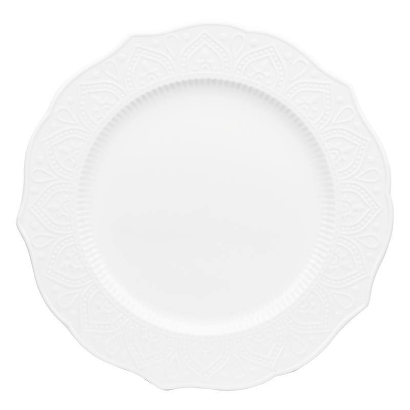 10 Strawberry Street Dahlia 10.5" Dinner Plate, Set of 6