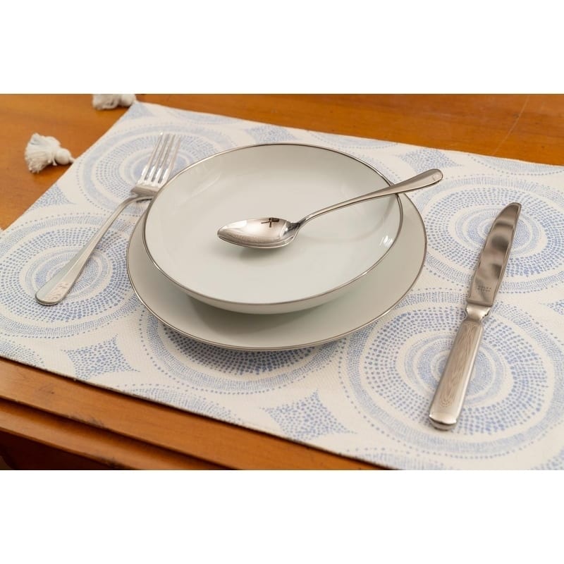10 Strawberry Street Coupe Silver Line Soup Plate, Set of 6