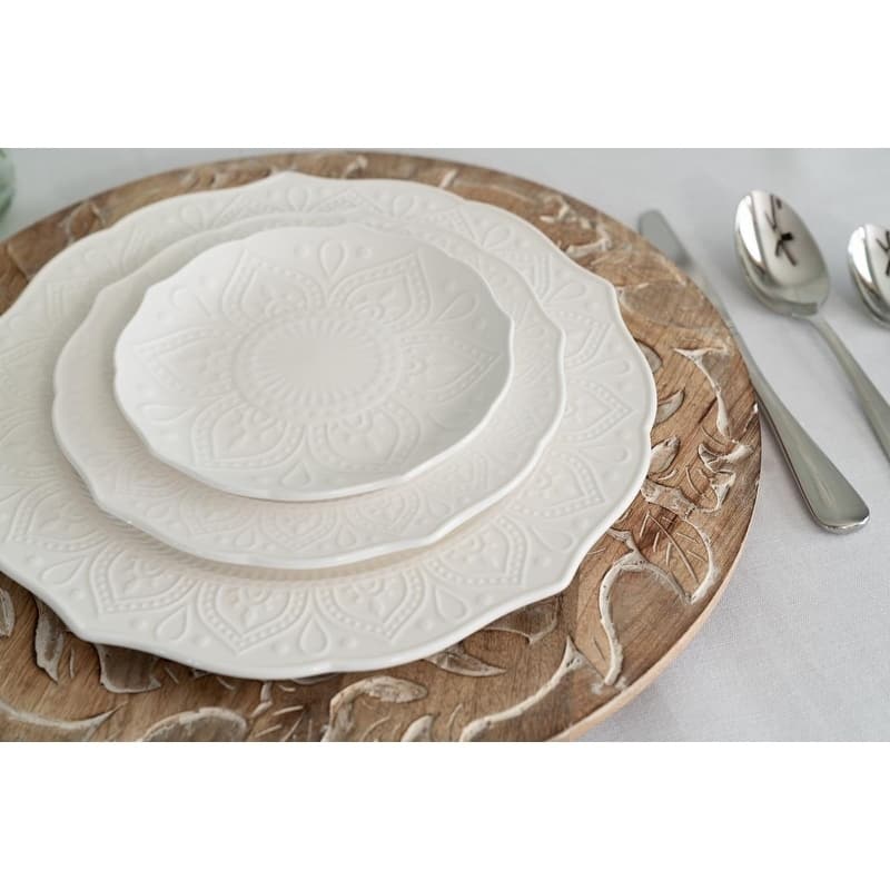 10 Strawberry Street Dahlia 6" Bread & Butter Plate, Set of 6