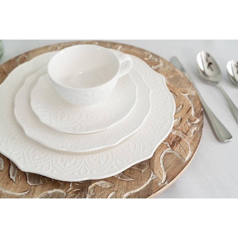 10 Strawberry Street Dahlia 6" Bread & Butter Plate, Set of 6