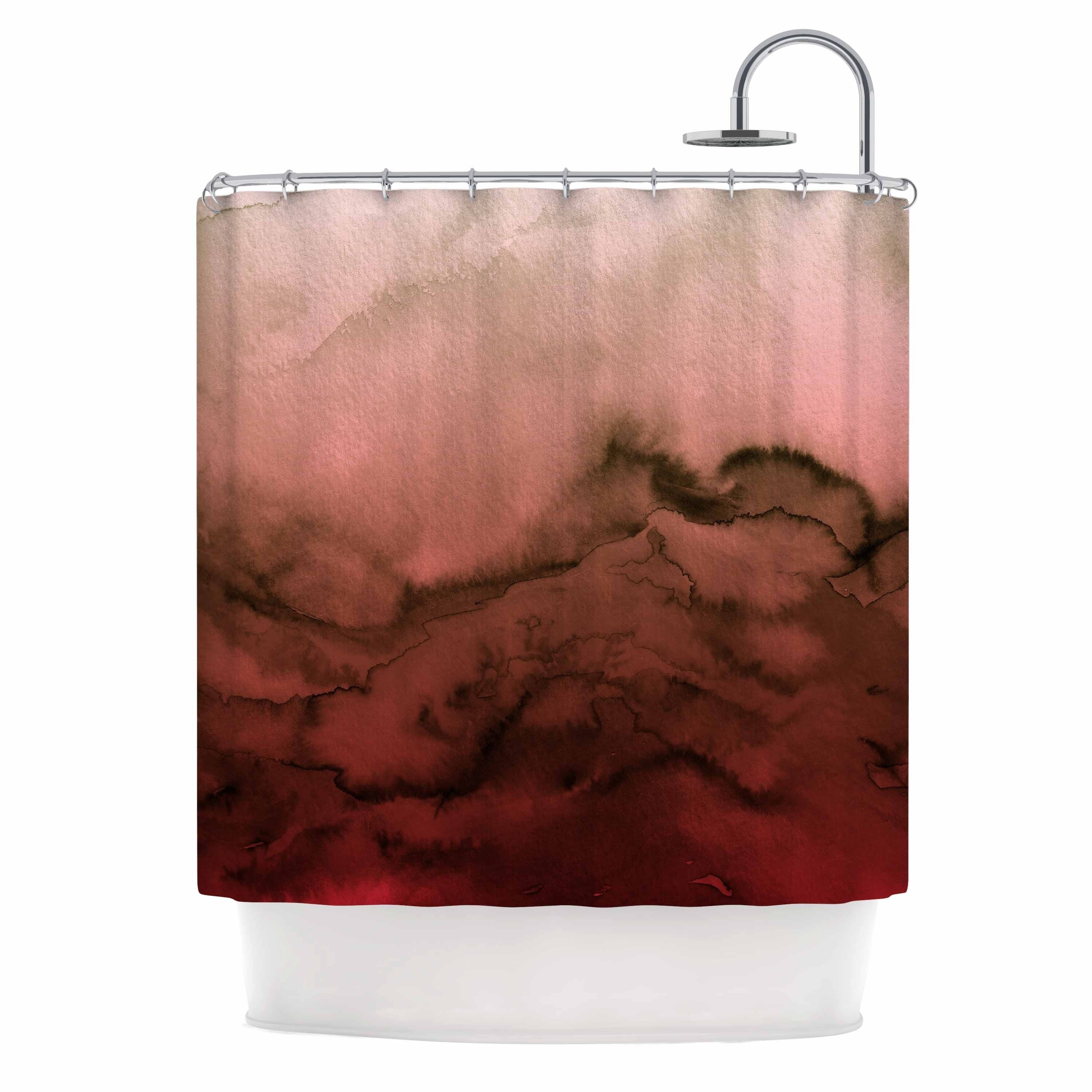 Shop Ebi Emporium Winter Waves Red Black Shower Curtain Free