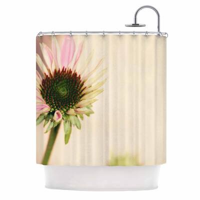 Sylvia Coomes "Pink And Yellow Flower" Blush Floral Shower Curtain