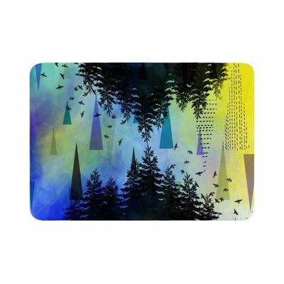AlyZen Moonshadow "AS ABOVE, SO BELOW (BLUE)" Memory Foam Bath Mat