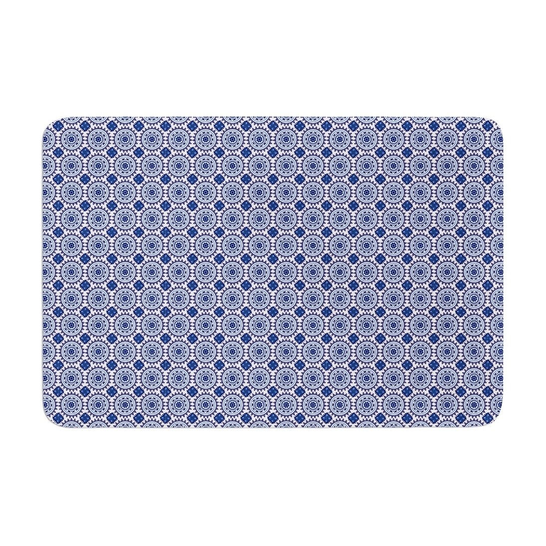 Carolyn Greifeld "Bohemian Blues II" Memory Foam Bath Mat