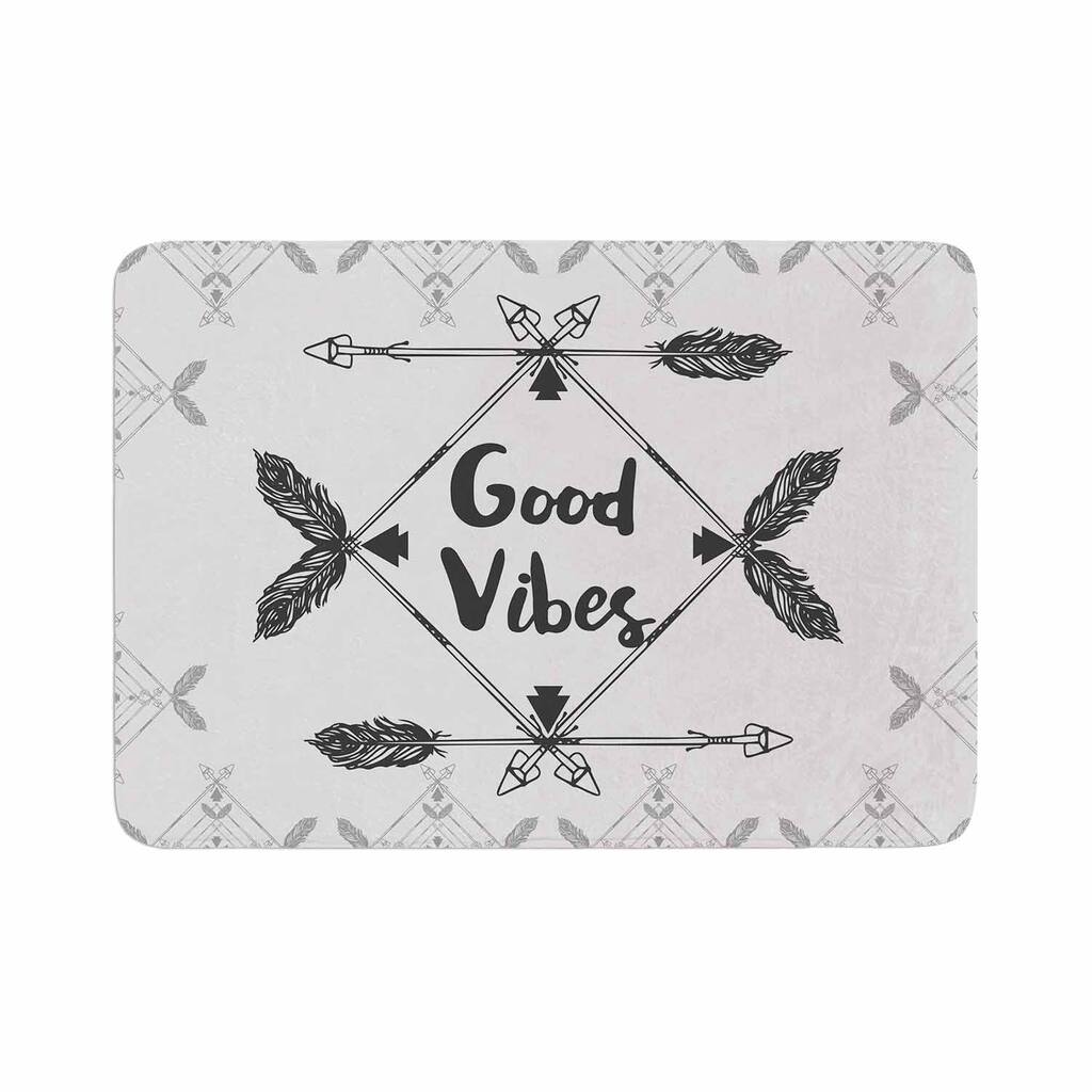 Famenxt "Boho Good Vibes" Memory Foam Bath Mat