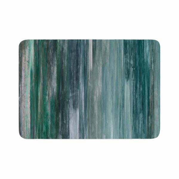 Shop Ebi Emporium Waterfall Blur Teal Blue Memory Foam Bath Mat