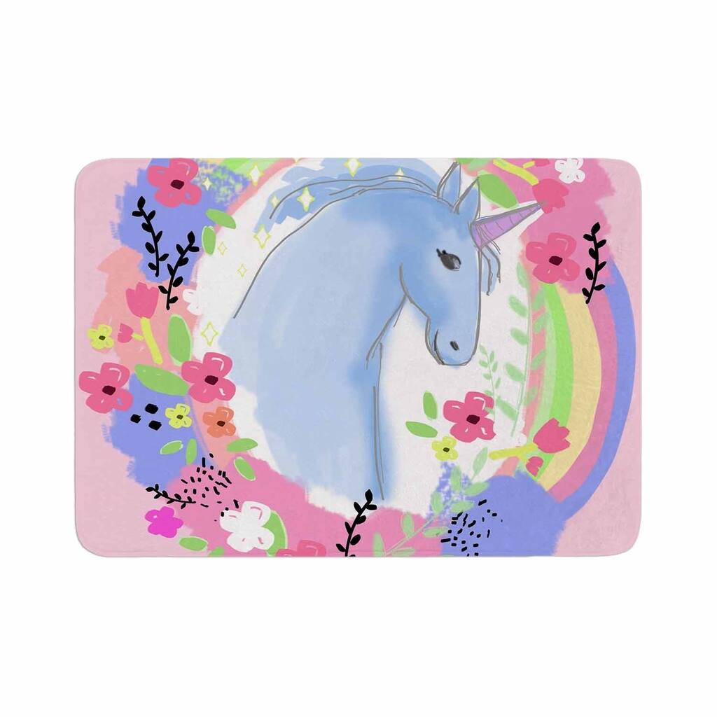 Mukta Lata Barua "Unicorn Love" Memory Foam Bath Mat