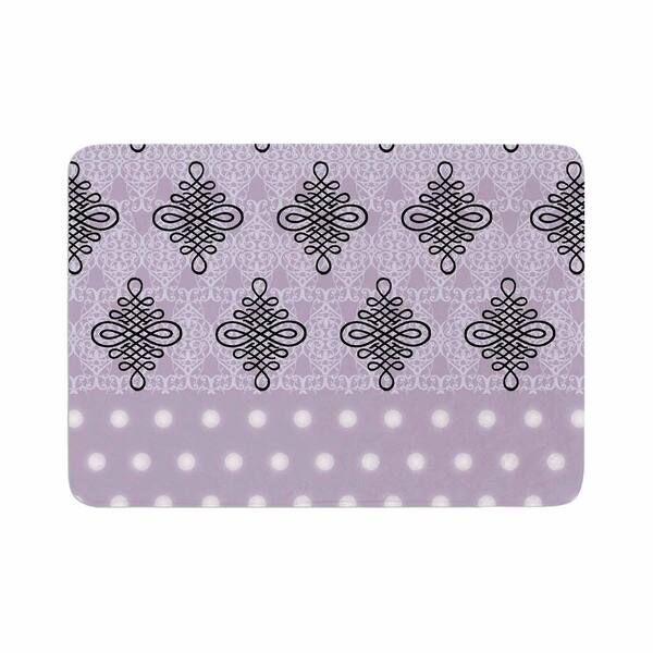 Shop Nl Designs Lavender Damask And Polkadot Memory Foam Bath