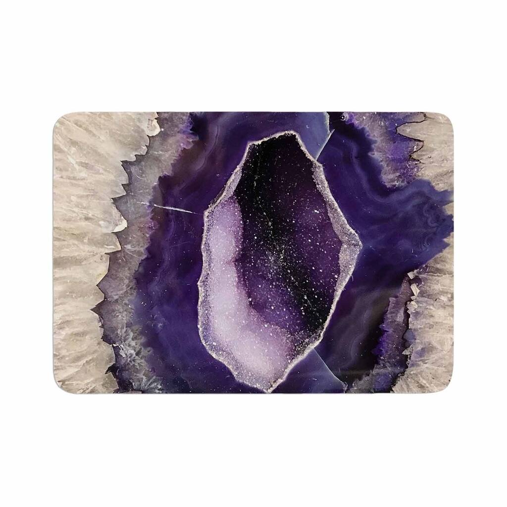 Sylvia Cook "Purple Quartz" Memory Foam Bath Mat
