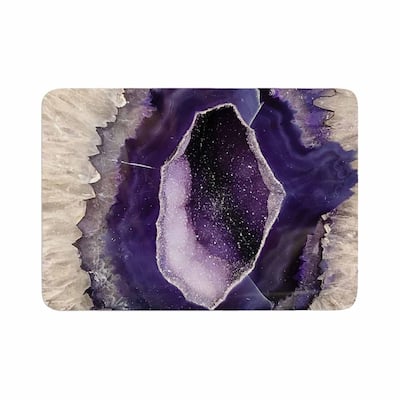 Sylvia Cook "Purple Quartz" Memory Foam Bath Mat - Overstock - 28447068