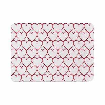 Anneline Sophia "Soulmates - Red" Memory Foam Bath Mat