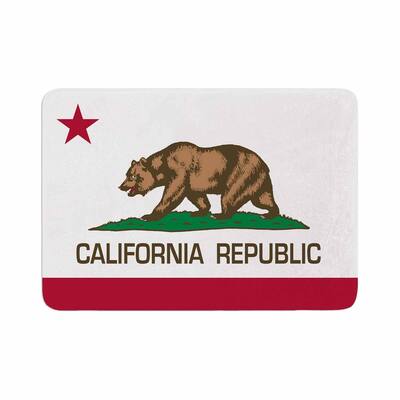 Bruce Stanfield "California State Flag" Memory Foam Bath Mat