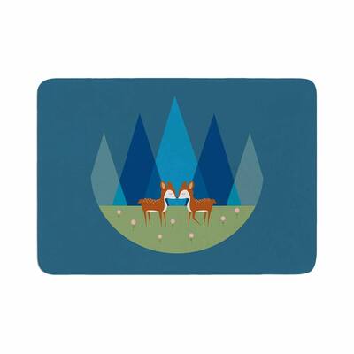 Cristina Bianco Design "Cute Baby Deer Illustration" Memory Foam Bath Mat